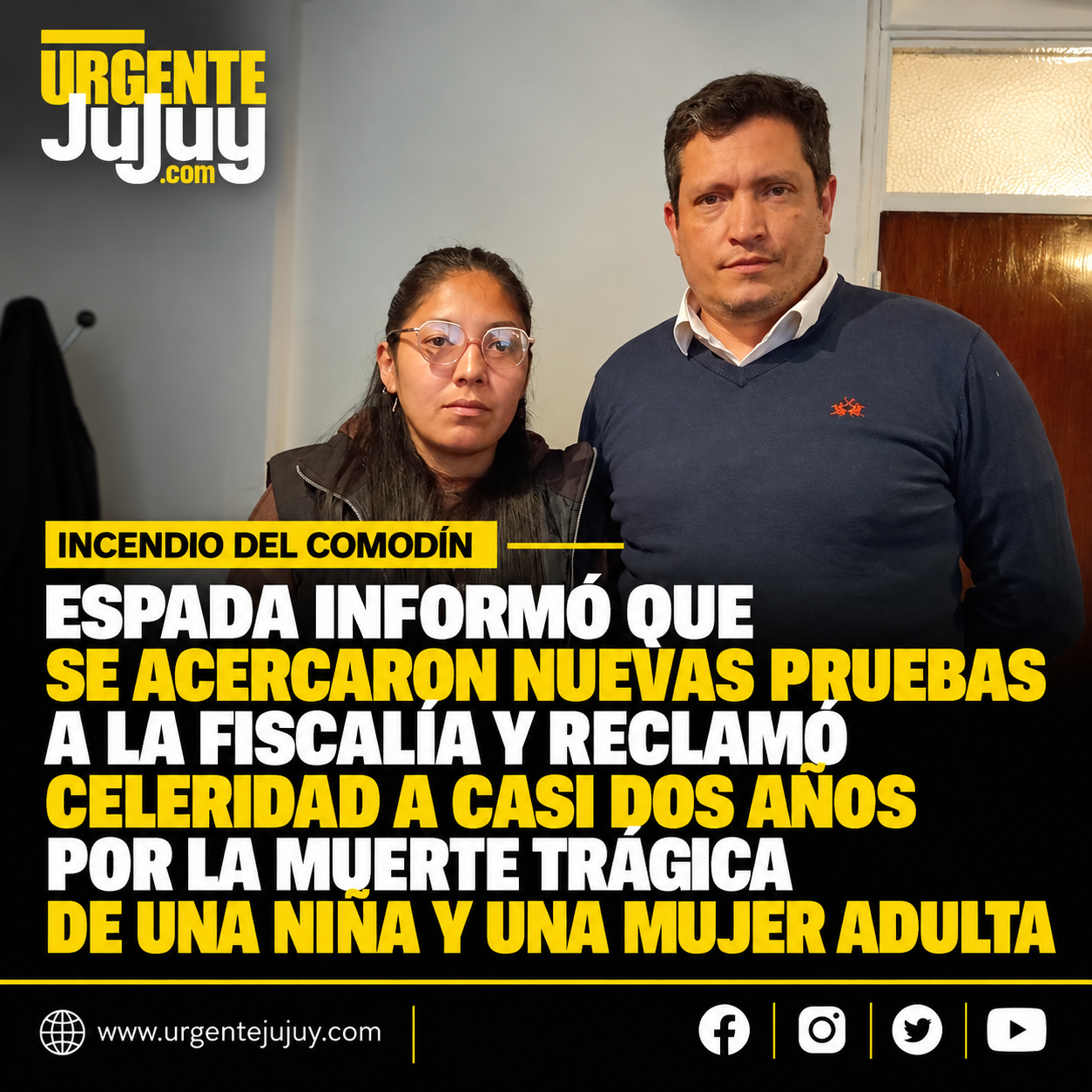 Incendio del Comodín: Espada informó que se acercaron nuevas pruebas a la fiscalía y reclamó celeridad a casi dos años por la muerte trágica de una niña y una mujer adulta