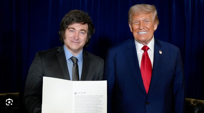 "Trump apoyará a mejorar la economía Argentina, si Milei sigue dirigiendo el país. No apoyará a otro espacio político", señaló Javier Milei