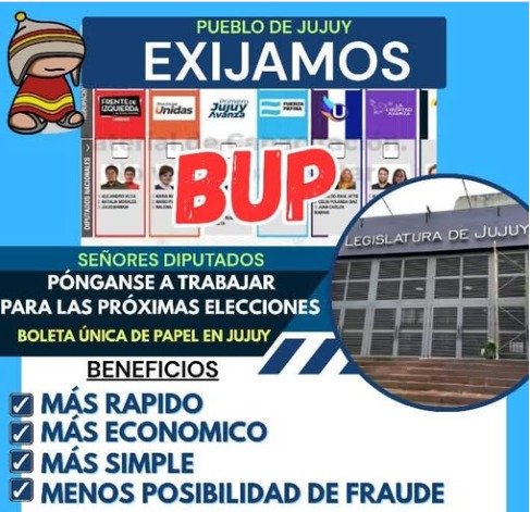 Vecinos jujeños empiezan a pedir la Boleta Única de Papel para las próximas elecciones en Jujuy