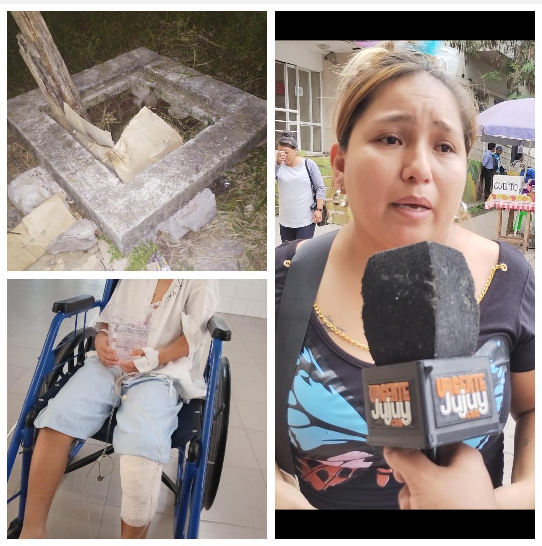 Un niño de 8 años cayó a un pozo de desagote que estaba tapado con cartón en pleno espacio público